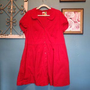 Red Fit and Flare Dress